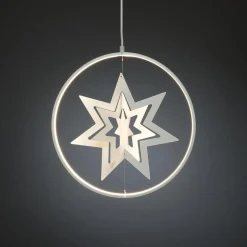 Dekorasjon med stjerne dimbar - Hvit