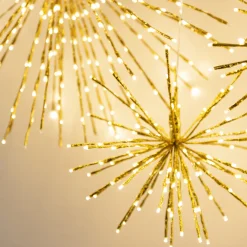 Dekorasjonsball 40 cm 120 LED varmhvit - Gull