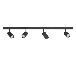 Designline Tube komplett 1.9 meter spotskinne med 4 spotter GU10 - Svart