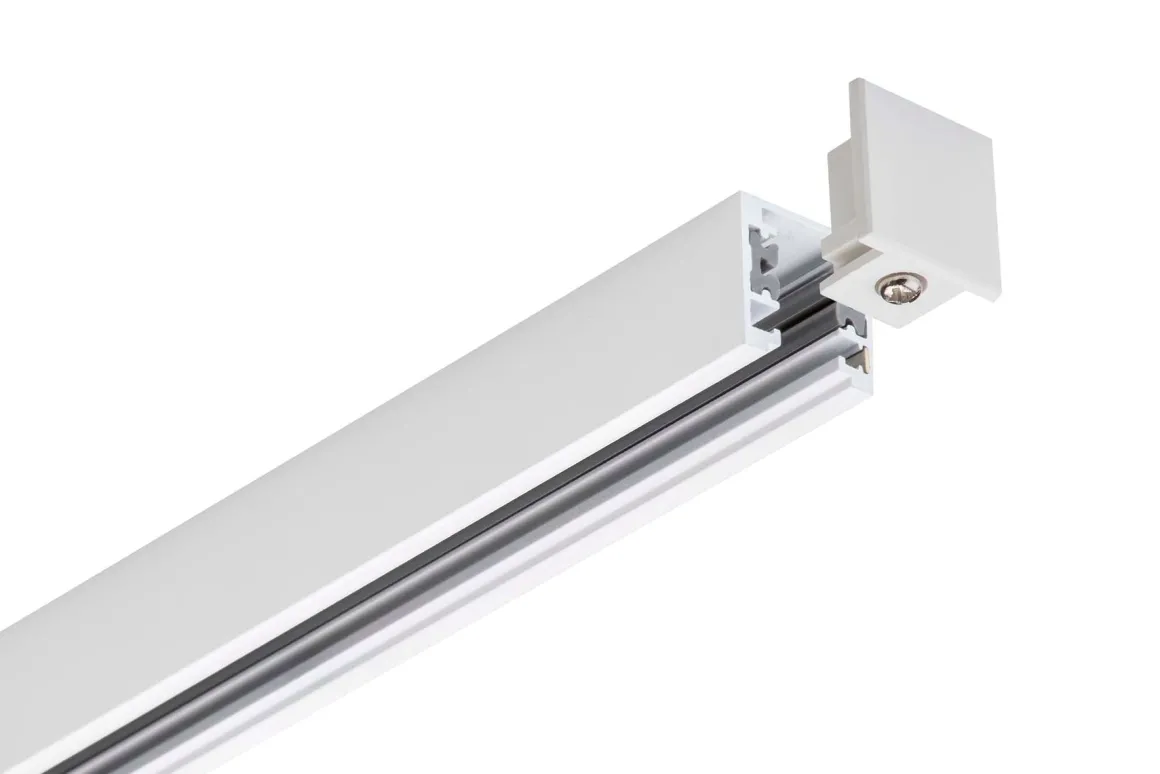 Designline Tube komplett 1,9 meter spotskinne med 5 spotter GU10 - Hvit