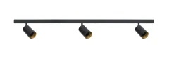 Designline Tube Pro komplett 1.9 meter spotskinne med 3 spotter GU10 - Svart