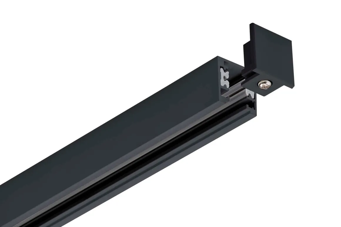 Designline Tube Pro komplett 1 meter spotskinne med 3 spotter GU10 - Svart/Titanium