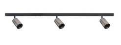 Designline Tube Pro komplett 1.9 meter spotskinne med 3 spotter GU10 - Svart/Titanium