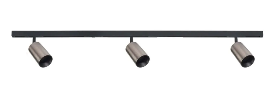 Designline Tube Pro komplett 1.9 meter spotskinne med 3 spotter GU10 - Svart/Titanium