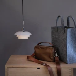 DL20 takpendel - Krom/Opal glass