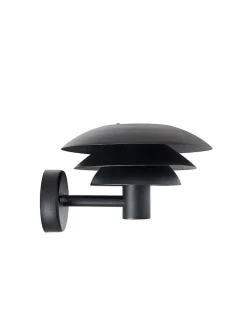DL20 utendørs vegglampe IP44 - Svart