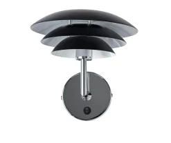 DL20 vegglampe - Krom/Svart