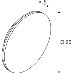 D-ring 25 cm vegglampe utendørs 15W 2700/3000 kelvin IP65 - dimbar