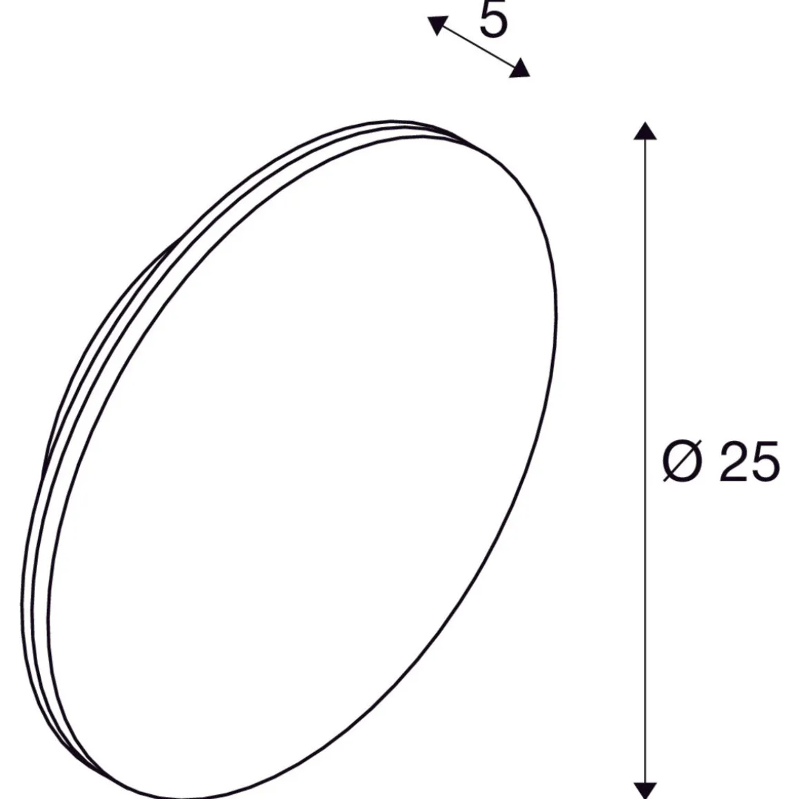 D-ring 25 cm vegglampe utendørs 15W 2700/3000 kelvin IP65 - dimbar
