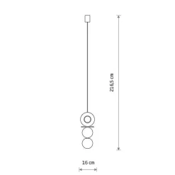 Drops wood A takpendel - Trefarget/Opal