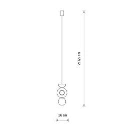 Drops wood B takpendel - Trefarget/Opal