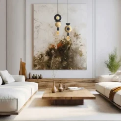 Drops wood F takpendel - Svart/Trefarget