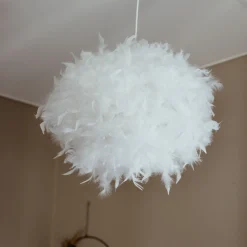 Dun takpendel 40 cm - Hvit