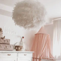 Dun takpendel 40 cm - Hvit