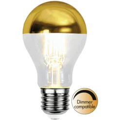 E27 Lyspære med gullfarget topp 4W