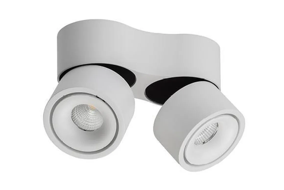 Easy mini W275 Double takspot 2x7W 2700K Dimbar Hull til ledning - Hvit