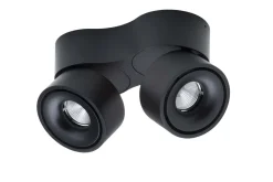 Easy W2100 Double takspot 2x10W 2700K Dimbar Hull for ledning - Svart