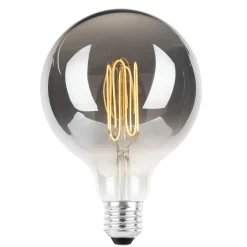 Ecolux E27 ultra tynn spiral filament ELD 4W 2700K 125 mm dimbar - Røykfarget