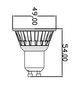 Ecolux GU10 LED 7W 2700 Kelvin - Dimbar