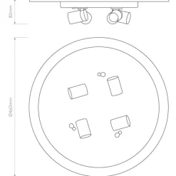 Elba Square 500 taklampe