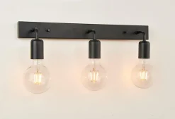 Eliott Tripple vegglampe - Svart