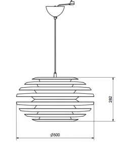 Ellipse taklampe 50cm