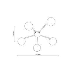 Elton taklampe 5-lys