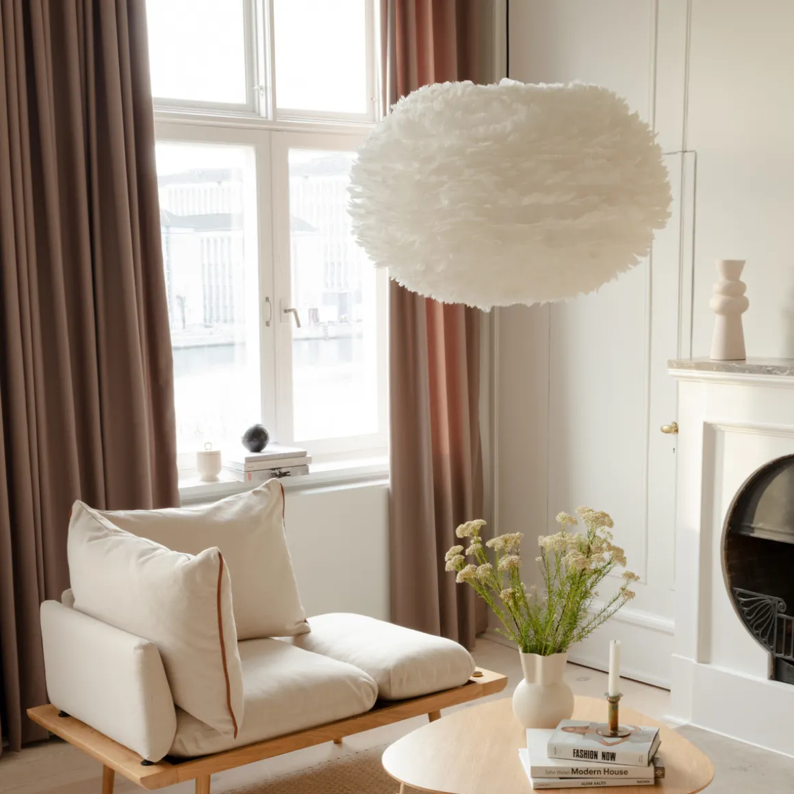 Eos XL hvit lampeskjerm