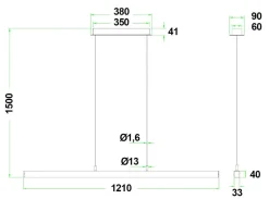Era 1200 takpendel 22W 2700 Kelvin RA90 dimbar