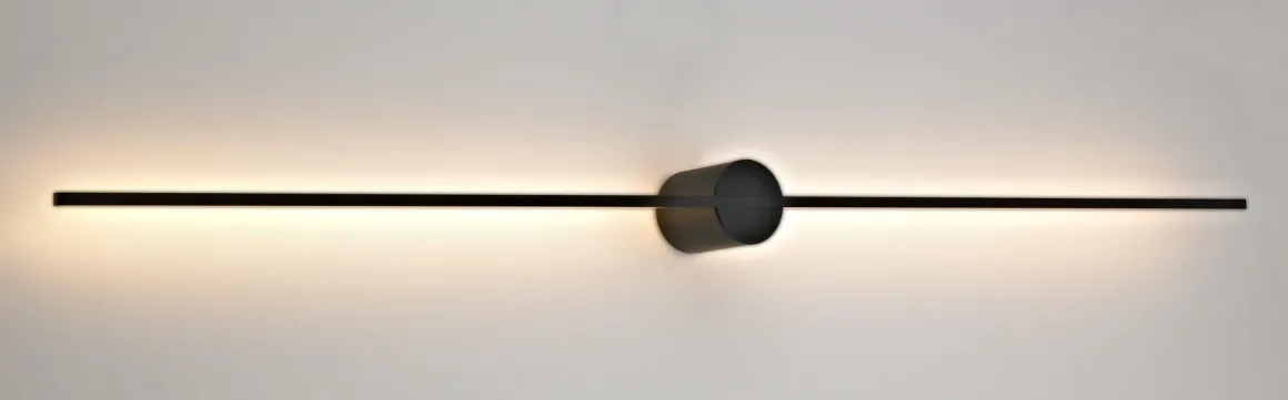 Eros 600 vegglampe IP44 dimbar Inwards - Svart