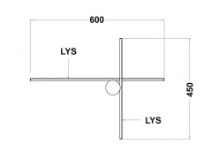 Eros Novata 600 10W 2700 Kelvin IP44 - Høyre modell