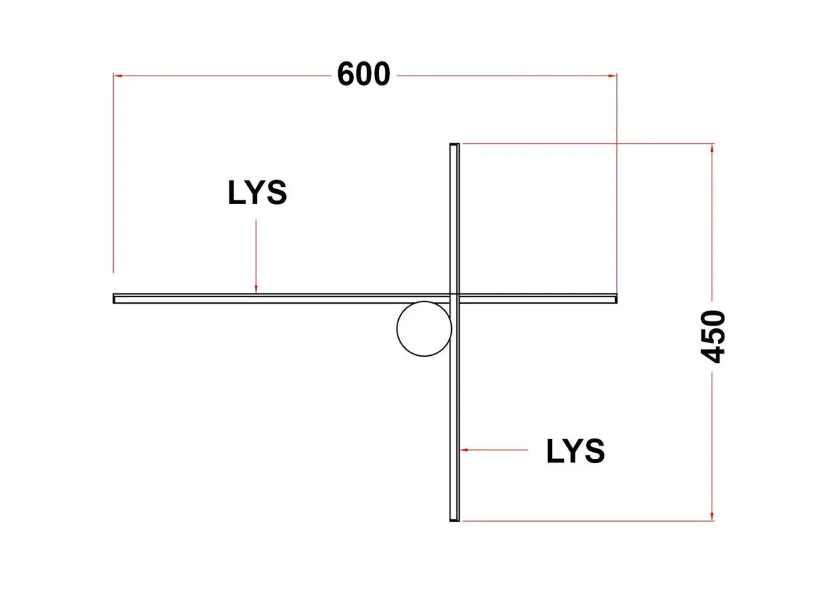 Eros Novata 600 10W 2700 Kelvin IP44 - Høyre modell