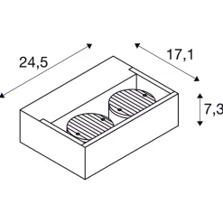 Eskina frame dobbel vegglampe utendørs 27W 3000/4000 Kelvin IP65