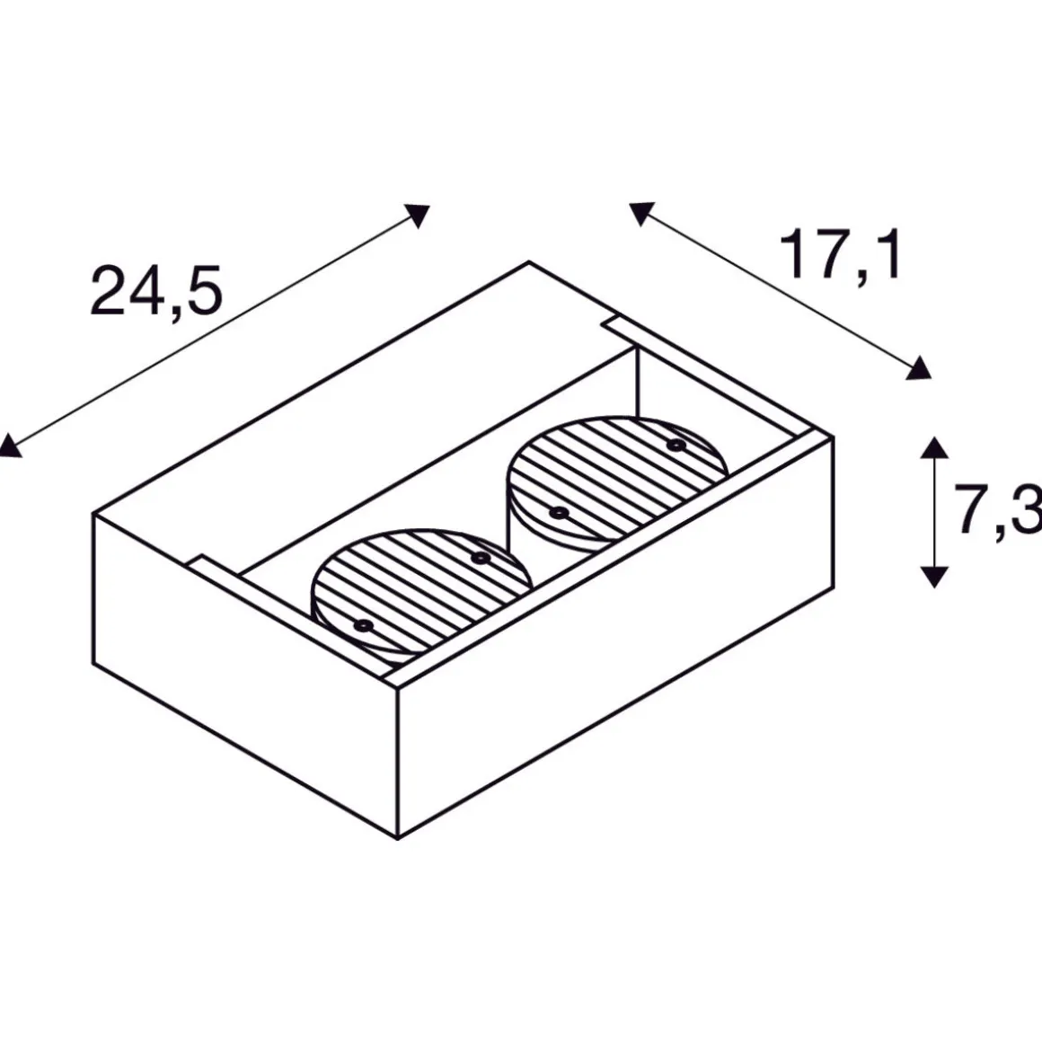 Eskina frame dobbel vegglampe utendørs 27W 3000/4000 Kelvin IP65