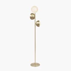 Estelle gulvlampe 141 cm - Opal/Messingfarget