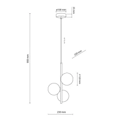 Estera takpendel 3-lys