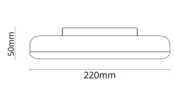 Etne taklampe 22 cm 11W 3000K - Hvit