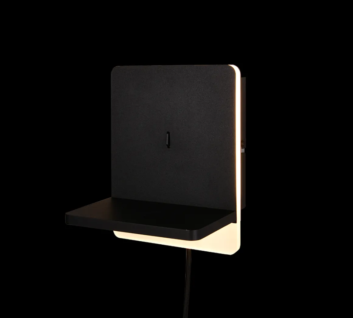 Fairfield vegglampe 9W 3000 Kelvin med USB - 3-step dim