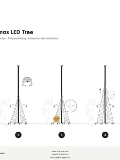 Fairybell 6 flaggstang julebelysning - 1200 LEDlys - B-vare