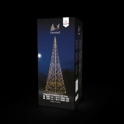 Fairybell 12M flaggstang julebelysning - 4000 LEDlys