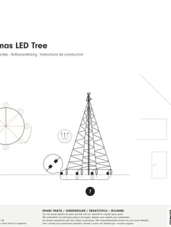 Fairybell 8-10M flaggstang julebelysning - 4000 LEDlys