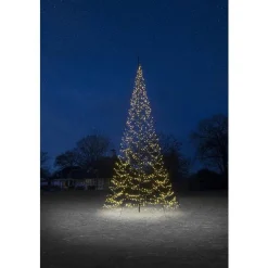 Fairybell 8M flaggstang julebelysning - 1500 LEDlys - med twinkle
