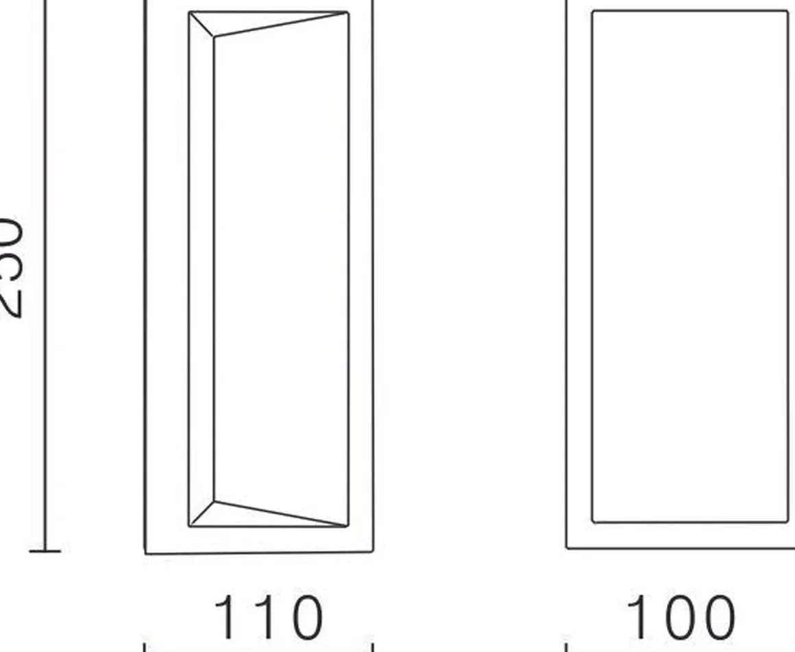 Faro 250 vegglampe utendørs Colour Switch 9W IP65 Dimbar - Antrasitt grå