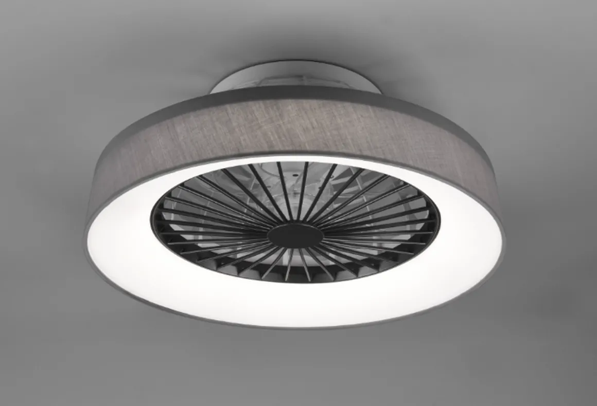 Farsund tak vifte 3000-6500K 26,8W m/Fjernkontroll - Grå