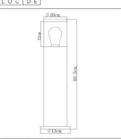Fedor pullert utendørs 49 cm IP44 E27