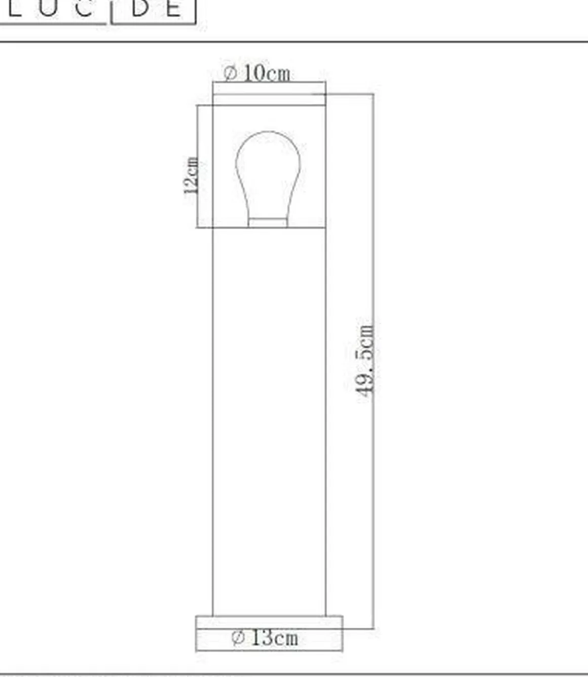 Fedor pullert utendørs 49 cm IP44 E27