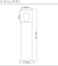Fedor pullert utendørs 49 cm IP44 E27