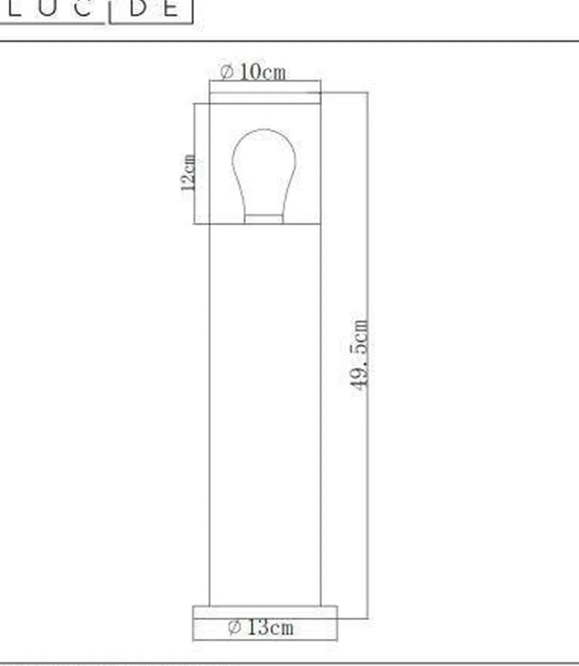 Fedor pullert utendørs 49 cm IP44 E27
