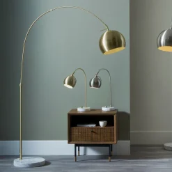 Feliciani gulvlampe 175 cm - Messing/Marmor