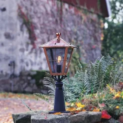 Fenix lykt til portstolpe, kobber
